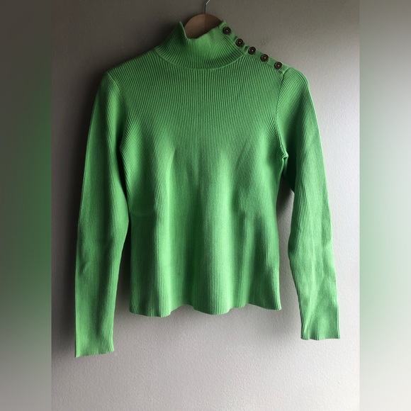 Lauren Ralph Lauren Sweaters - Lauren Ralph Lauren Neon Green Turtleneck Sweater Size Medium
